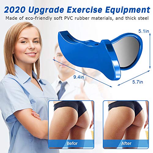 AYUQI Equipo de Entrenamiento de la Cadera,Ejercitador Suelo Pelvico, Ejercitador Interno del Muslo Entrenador de Musculos Controlador de Vejiga Corrección de Hermosas Nalgas, Entrenador Medial (Azul)