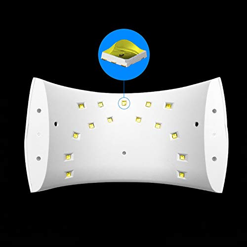 AZOREX Secador de Uñas Lámpara Manicura 24W LED UV Profesional Maquillaje Uñas con Temporizador para Esmalte de Gel Curado