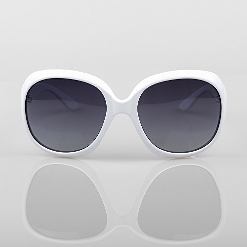 B BIDEN BLDEN Mujer Grande Gafas De Sol moda polarizadas gafas UV400 Protección Para Conducción GL3113-WHITE