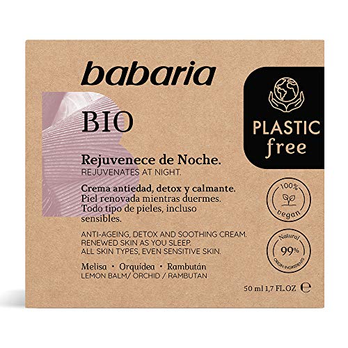 Babaria Bio Plastic Free Crema Facial Rejuvenecedora Noche 50 ml