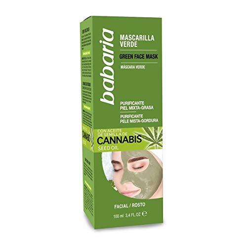 Babaria Cannabis Mascarilla Verde Facial Piel Mixta/Grasa - 100 ml