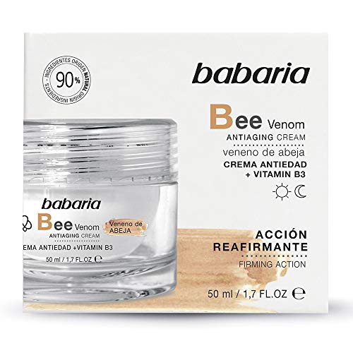 Babaria Crema Reafirmante Antiedad Veneno Abeja con Vitamina B3 50 ml, Negro, Único (31729)
