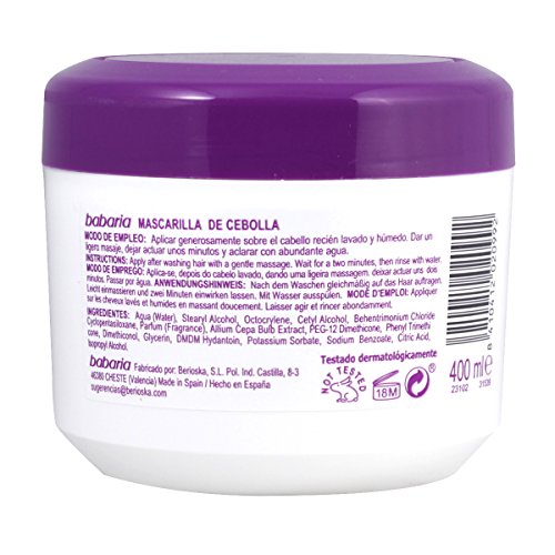 Babaria Mascarilla Capilar de Cebolla Anti Oxidante - 400 ml
