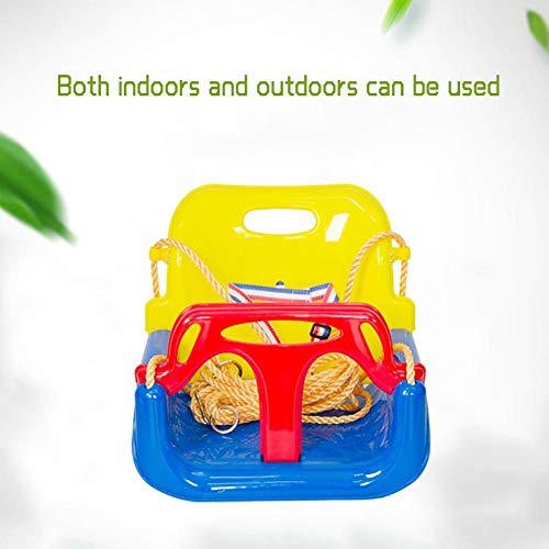 Babby Swing Seat 3-en-1 Childrens Childs Toddler Ajustable Outdoor Garden Rope Safety Safe Swing Seat Gran Regalo para Bebés Pequeños Niños