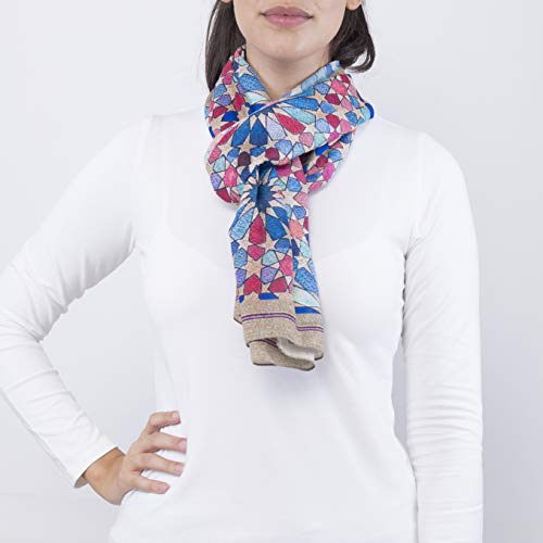 BABEL ARTESANIA Pañuelos para el Pelo, Pañuelo para el cabello Multi Patron Accesorios Pelo Mujer Chica Invierno y verano Chal para Mujeres Grande Larga y Pañuelos Algodón Suave 160 * 50 cm (Malaga)