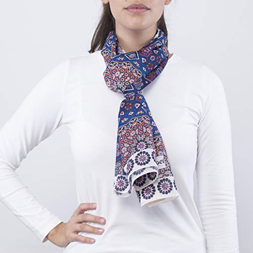 BABEL ARTESANIA Pañuelos para el Pelo, Pañuelo para el cabello Multi Patron Accesorios Pelo Mujer Chica Invierno y verano Chal para Mujeres Grande Larga y Pañuelos Algodón Suave 160 * 50 cm (Huelva)