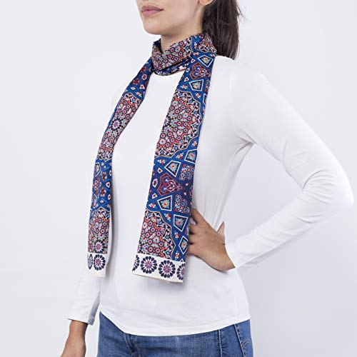 BABEL ARTESANIA Pañuelos para el Pelo, Pañuelo para el cabello Multi Patron Accesorios Pelo Mujer Chica Invierno y verano Chal para Mujeres Grande Larga y Pañuelos Algodón Suave 160 * 50 cm (Huelva)