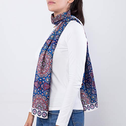 BABEL ARTESANIA Pañuelos para el Pelo, Pañuelo para el cabello Multi Patron Accesorios Pelo Mujer Chica Invierno y verano Chal para Mujeres Grande Larga y Pañuelos Algodón Suave 160 * 50 cm (Huelva)