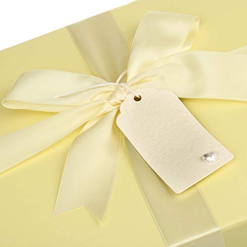 Baby Box Shop - Cesta regalo bebe - Regalos originales para baby shower con esenciales para bebes recien nacidos que incluye oso de peluche y caja recuerdos color limón