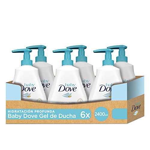 Baby Dove Gel De Baño Hidratación Profunda - Pack de 6 x 400 ml (Total: 2400 ml)