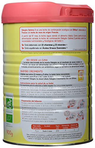 BabyBio - Leche 2 Optima Babybio 900 gr 6m+