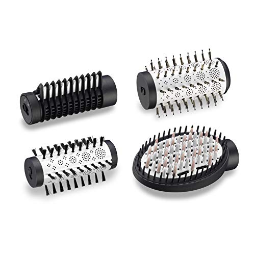 BaByliss AS500E – Cepillo de aire con sensor digital ajusta automáticamente la temperatura según el cabezal, 4 cabezales, base cerámica, aerodinámica térmica, iónico, 2 velocidades y aire frío