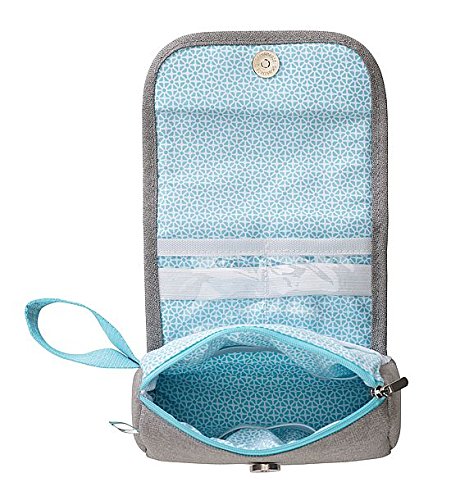 Babymoov A032003 Neceser de cuidados del bebé, 6 accesorios, con termómetro digital para bebés, Gris, Set 1