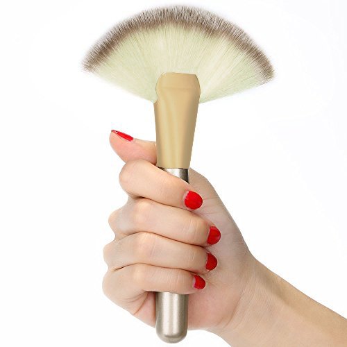 Babysbreath Cepillo de Maquillaje de Ventilador Delgado Cepillo de Mezcla de Maquillaje Cepillo del Contorno de Cara