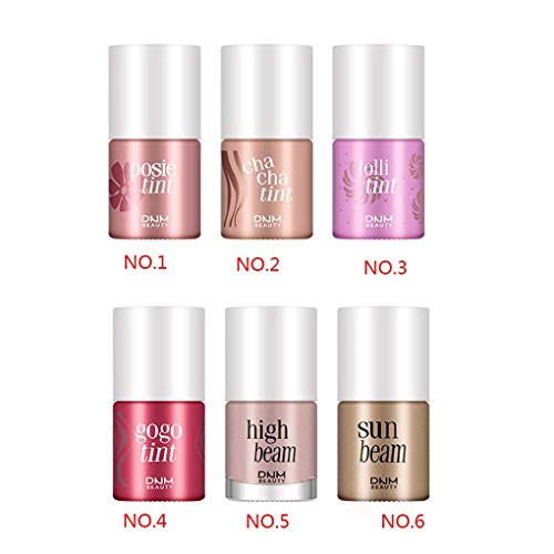 babysbreath17 Daul Uso de Larga duración de Maquillaje Mate líquido Pintalabios Lip Gloss Glaze Herramientas de resaltado Colorete cosméticos Rojo 5.6 * 2.8cm