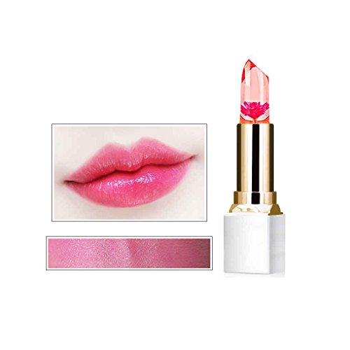 Babysbreath17 Muchachas de Las Mujeres de la Flor cristalina del lápiz Labial de la Temperatura de Cambio de Color de Labios hidratante Señora Jalea Bálsamo Crema Mancha Luz roja