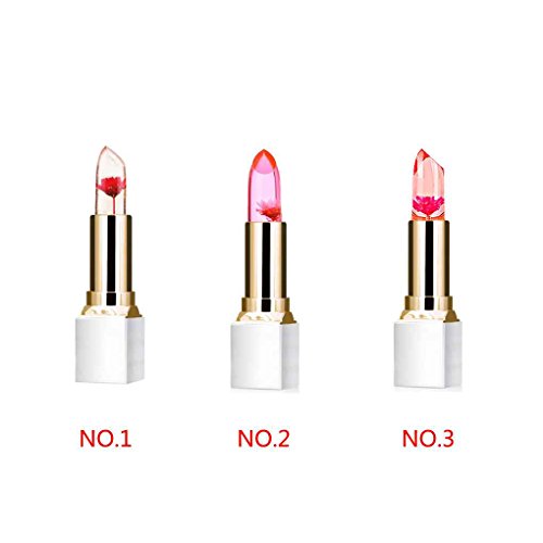 Babysbreath17 Muchachas de Las Mujeres de la Flor cristalina del lápiz Labial de la Temperatura de Cambio de Color de Labios hidratante Señora Jalea Bálsamo Crema Mancha Luz roja