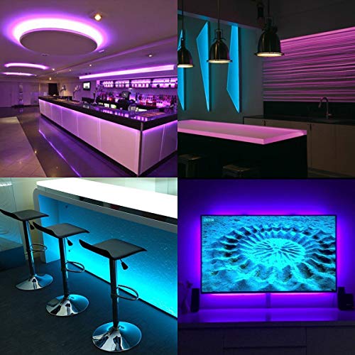 BACKTURE Luces LED Habitacion, 2M Tira LED 60 LED RGB 5050 Luz Led Multicolor con Con Remoto,16 RGB Colores y 4 Modos, Luces Decorativas para Habitación, Dormitorio, Mesa Gaming