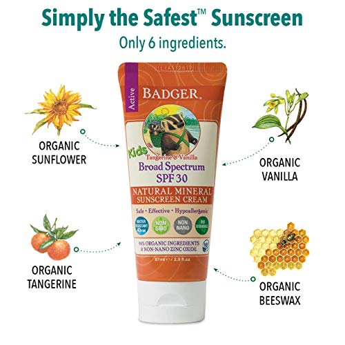 Badger Balm SPF 30, protector solar en crema para niños, 2,9 oz.