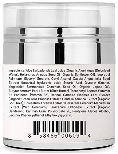 Baebody retinol crema hidratante con retinol, aceite de jojoba y vitamina e, 1,7 onzas