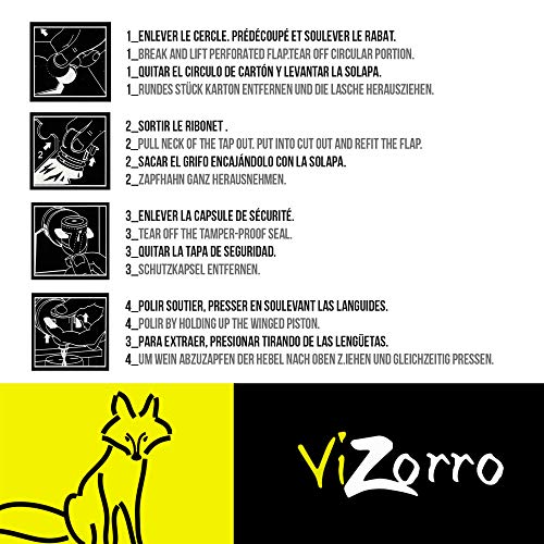 Bag in Box 3L I Vino Tinto Recomendado caja de vino tinto con grifo I Uvas Seleccionadas ? - Vino de la Tierra de Castilla y León Con un Sabor Suave , Agradable y Vivo I Vizorro Tinto Tempranillo