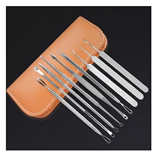 Bageek extractor puntos negros quita puntos negros Blackhead Remover 9 pcs Kit espinilla Pin Spot Extractor limpiador de poros succionador de puntos negros