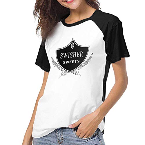 Bagew Camiseta para Mujer,Camisa Womens Raglan Baseball T-Shirt Swisher Sweets Printed Crew Neck Casual tee Tops y Blusas