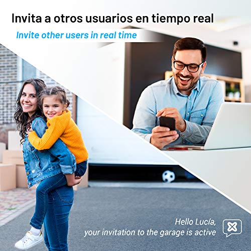 Baintex Easy Parking Apertura de la Puerta del Garaje con Móvil por Bluetooth para 5 Usuarios ¡Líbrate De Los Mandos! Compatible con Todas Las Puertas de Garaje Fácil y Rápido Salida por Contacto