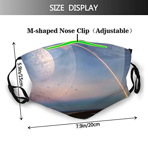 Balacla Space Travel Space Universe con filtro antipolvo y bucles protectores para los oídos, pasamontañas para la boca sin sexo