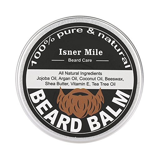 Bálsamo de barba para hombre, mantequilla de bigote, cera de barba, crema de crecimiento para el crecimiento de la crema hidratante y suavizante, cuidado de afeitar, mantequilla de estilo, 60 g
