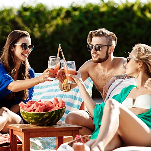 Bambaw Pajitas de Bambú | Pajitas Reutilizables | Fabricadas en Bali | Pack 12 Pajitas Biodegradables | Pajitas Cócteles | Pajitas Largas | Incluye Cepillo de Limpieza y Bolsa de Jute (22 cm)