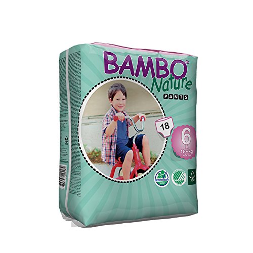 Bambo Nature - Pañales de Entrenamiento, X-Large, tamaño 6, Paquete de 18