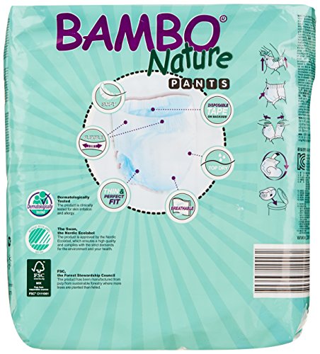 Bambo Nature - Pañales de Entrenamiento, X-Large, tamaño 6, Paquete de 18