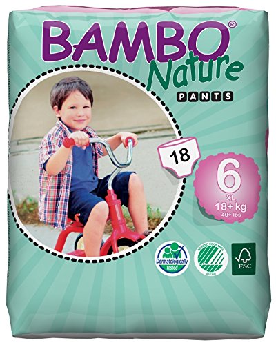 Bambo Nature - Pañales de Entrenamiento, X-Large, tamaño 6, Paquete de 18