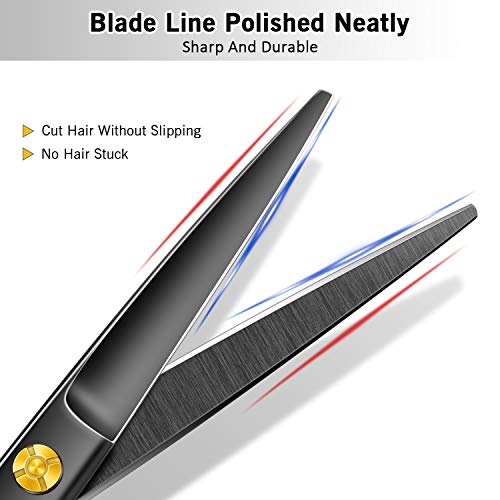 Bamoer Tijeras de Peluqueria Profesional Tijeras de Peluquero - Tijeras de Pelo de Acero Inoxidable para Corte Pelo 6.5 Pulgadas
