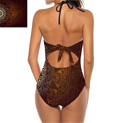 Bañador de dos piezas con bordes aztecas verticales, ideal para viaje a Hawaii Multi 18 XL