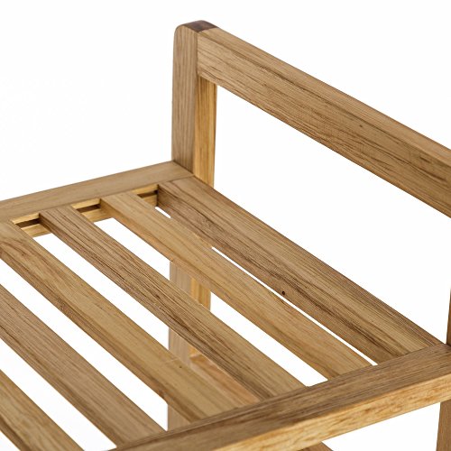 Banco Auxiliar nórdico marrón de Madera para Cuarto de baño Sol Naciente - LOLAhome