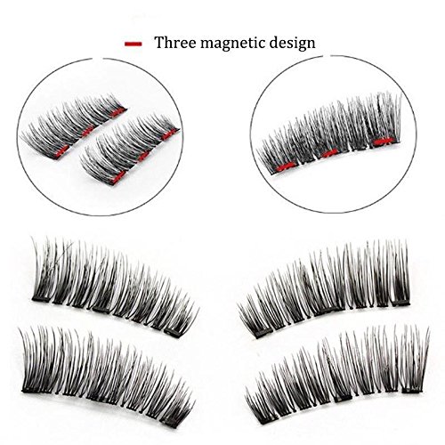 BANER 1 par 4 piezas de pestañas magnéticas extensión falsos imanes pestañas 3D hecho a mano natural largas pestañas falsas herramientas de maquillaje