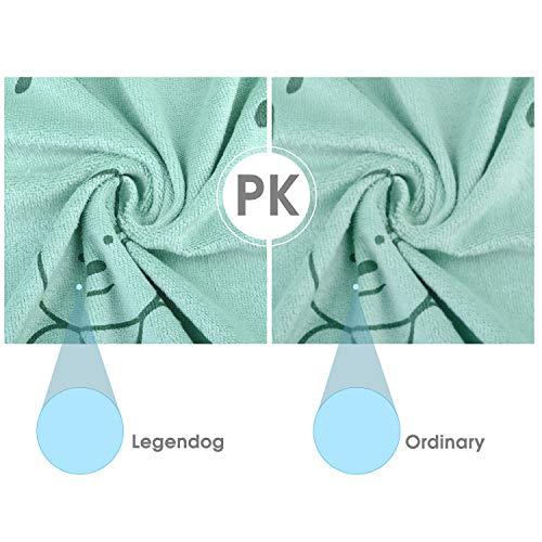 Bangcool 2PCS Toalla para Mascotas Pata Diseño Toalla Absorbente para Perros Toalla de baño para Perros con Cepillo de baño para Mascotas