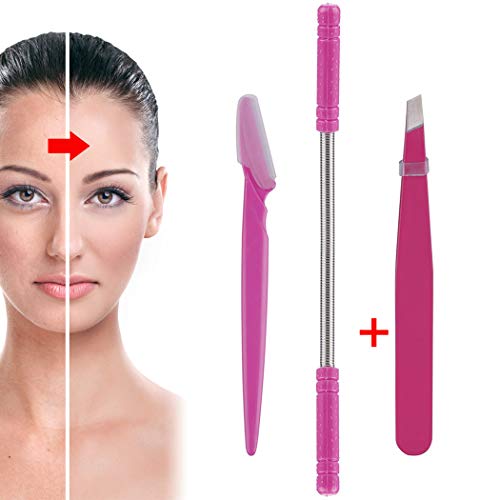 Bangcool Muelle Depilador Facial, 3En1 Depilación Facial Mujer Beter Depiladora Cejas Mujer| Eyebrow Shaper Kit |Eyebrow Trimmer