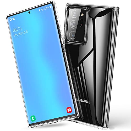 BANNIO Funda para Samsung Galaxy Note 20 Ultra,Carcasa con Cristal Templado + Marco Reforzado de TPU Suave para Samsung Galaxy Note 20 Ultra,Anti-Arañazos Case Cover,Transparente