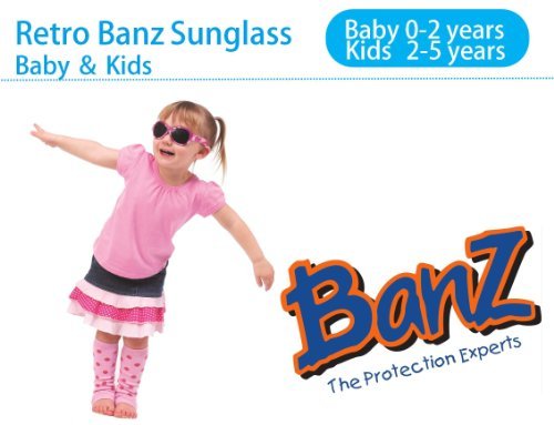 Banz Baby Retro 0-2 años Wrap Gafas de sol tamaño bebé