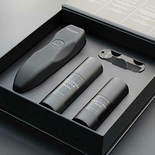 Barba Kit de Crecimiento-GLAMADOR Kit de Crecimiento de Barba-Serum Activador de Crecimiento,Rodillo de Barba,Peine de Barba-Barba Kit Cuidado, Rápido Crecimiento,El Mejor Regalo Para Hombres/Papá