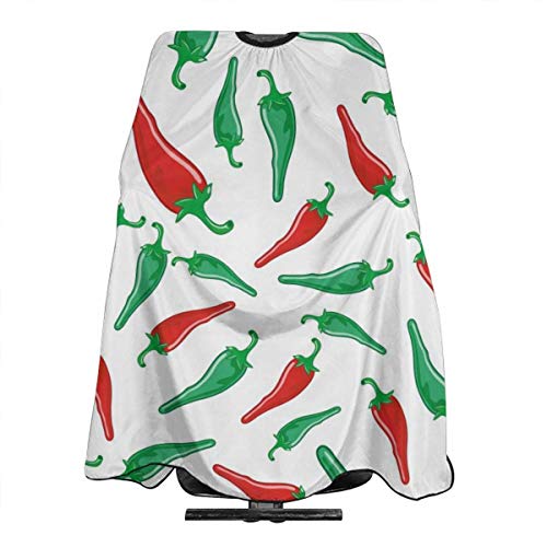 Barber Cape Hair Styling Corte Corte De Pelo Delantales Verde Chiles Rojos Pimientos Verduras Capas Para Prueba Peluquería Colorante Champú Permanente