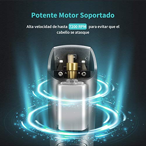 Barbero Eléctrico Profesional 5 en 1 con 5 Peines, Afeitadora Corporal Hombre, Cortapelos, Recortador de Barba, Vello de Nariz y Orejas, Máquina de Afeitar Impermeable Inalámbrica Recargable USB