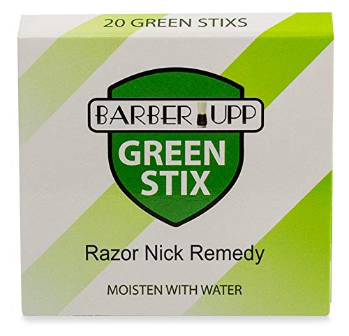 BARBERUPP Styptic palillo de afeitado Accesorios (verde Stix, 3 Pack) deje de sangrar Para Razor Nicks para los hombres y de las mujeres - Sanitaria y grande para los peluqueros o personales 3
