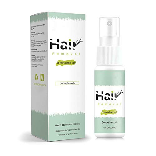 Bareit Spray depilatorio, Hair Removal Spray semipermanente natural, Spray inhibidor del crecimiento del cabello Stop, Limpiador sin dolor Eliminador de corporal Pierna Axila Manos Facial (B)