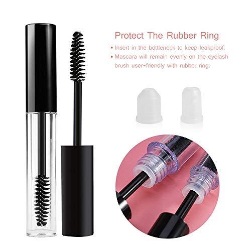 Barley33 Contenedor de Tubo de Botella de rímel vacío Reutilizable de 5 ml para Aceite de Crecimiento de pestañas/rímel con Cepillo para hogar y Viajes