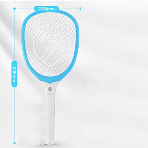 Batería De Litio Recargable Eléctrica Del Mosquito Potente Asesino Del Mosquito Home USB Mesh Big Shot Fly Swatter,Blue,XS