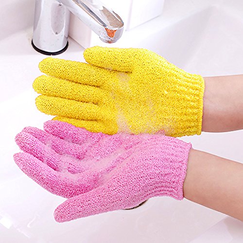 Bath Gloves,Shower Gloves Exfoliating Body Scrub Mitt Double Side para Hombres Mujer Niños 10 piezas